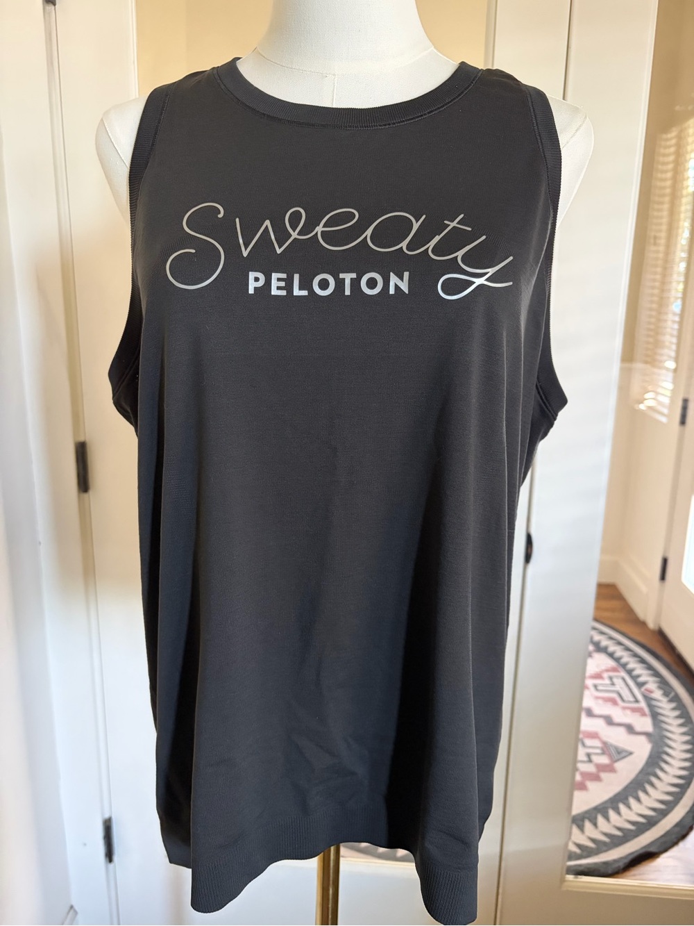 Lululemon and Peloton Collaboration Black 'Sweaty' Performance Tank